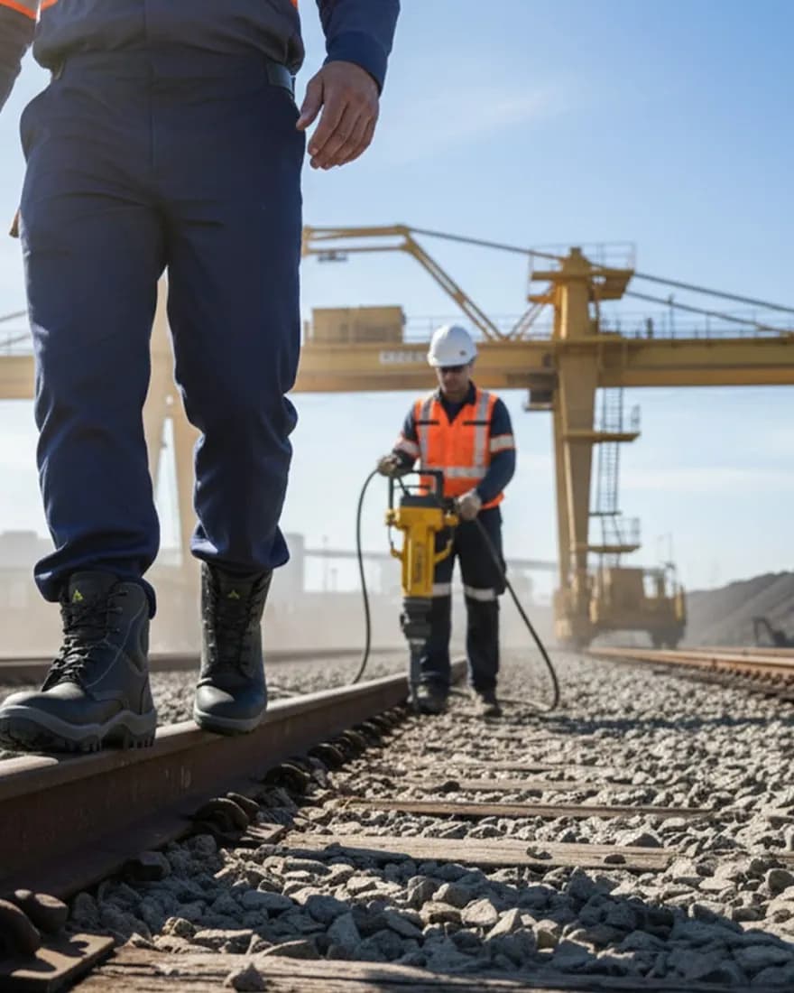 Calçado de segurança Safetline · setor Ferroviário