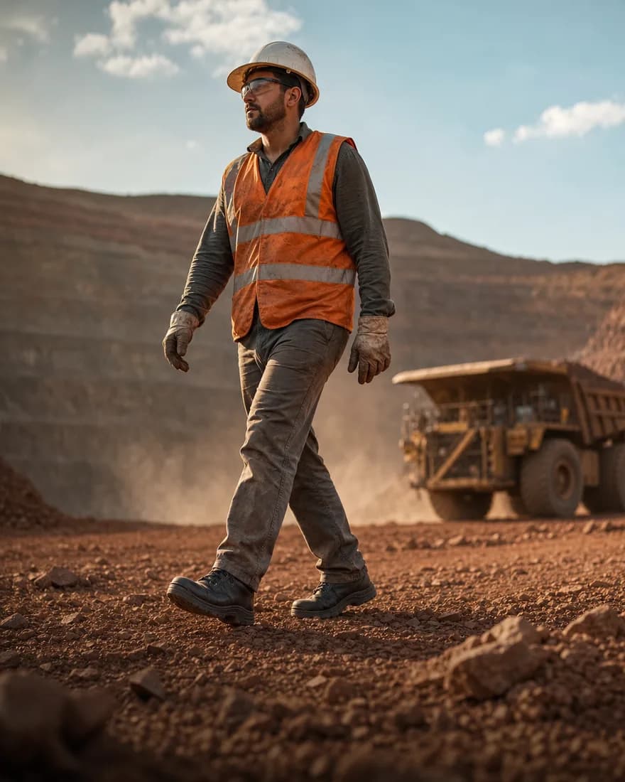 Calçado de segurança Safetline · setor Mineração